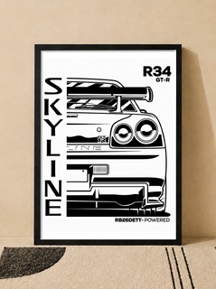 تابلو دکوراتیو نیسان اسکایلاین GT-R R34 | کد | 94
