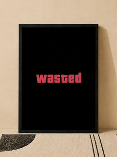 تابلو دکوراتیو Wasted GTA گیمینگ مشکی و قرمز | کد | 98